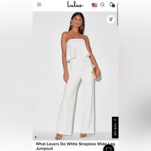 Lulu’s What Lovers Do Wife Leg Jumpsuit